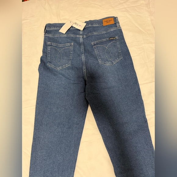 NWT Calvin Klein High Rise Blue Denim Jeans SIZE 14/32 CLOUSURE bottom - Picture 2 of 7